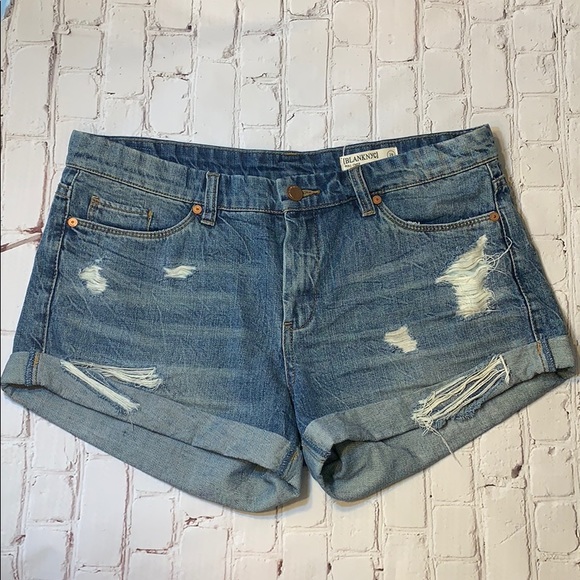 blanknyc boyfriend denim shorts